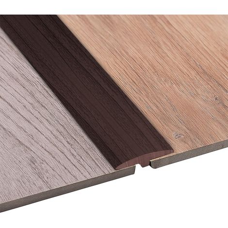 Profilé de transition autocollant - Profilé en T 5 x 100 cm - En PVC flexible - Pour tous les types de sols - Découpable et imperméable (noyer noir, 1 m) (1/5)
