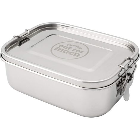 Boîte à Lunch étanche, allant au Four en Acier Inoxydable 18/10 – Fini Miroir, 800ML, avec cuillère-Fourchette et Paille, boîte bento (1/5)