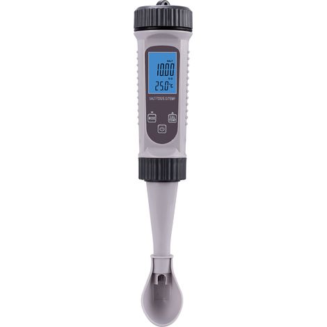 Testeur d'eau haute précision 4 en 1, mesure de température, SALT et SG, compatible avec eau potable, numérique, piscine, (1/5)