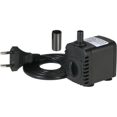 600 l/h 8-W-Tauchpumpe für Aquarien, Tischbrunnen, Teiche, Wassergärten und Hydrokultursysteme mit 2 Düsen, AC 220–240 V