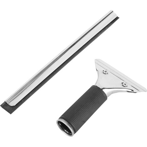 Tergivetro in Acciaio Inox 28 cm – Lama in Gomma ad Alta Densità, Impugnatura Ergonomica Antiscivolo – Design Moderno e Robusto – Ideale per Finestre, Specchi del Bagno e Auto (1/5)