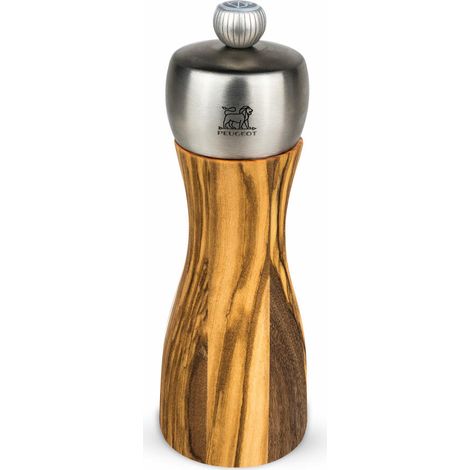 Peugeot Fidji Salzmühle 15 cm Olivenholz und Edelstahl (1/5)