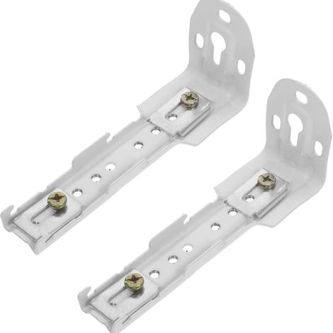 Ensemble de deux supports latéraux à double trou en fer galvanisé, accessoires d'installation robustes et durables pour le renforcement des rideaux/stores.