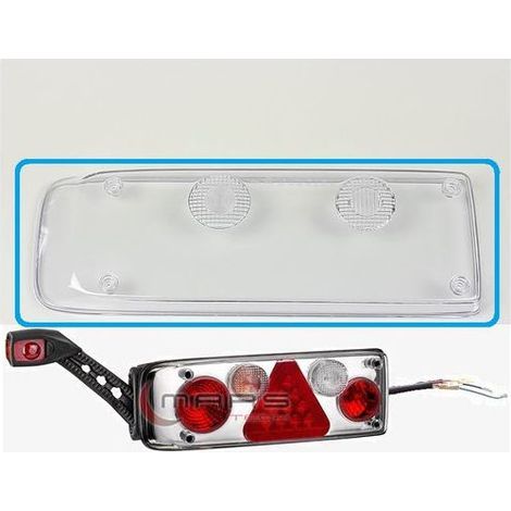 Cristal transparente/difusor luz trasera izquierda semirremolque tipo Kogel