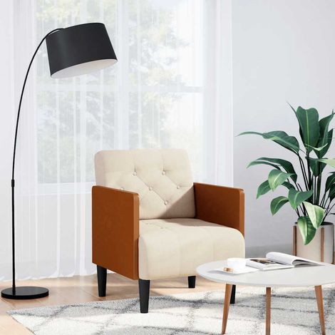 Sillón con reposabrazos de 55 cm, de lino