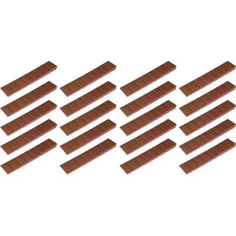 20pcs Cale auto cassante 100mm coin de calage réglage universel bricolage meuble, marron (1/4)