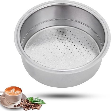 Kaffeefilter aus Edelstahl, 51 mm doppelwandiger Druckfilterkorb, Espressofilterkorb für Kaffeemaschinen-Filterhalter (Doppeltasse) (1/5)