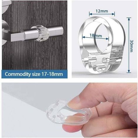 Butée De Porte - Silicone PVC - Anti-bruit - Fixation Sans Perçage - Lot De 10 (1/4)