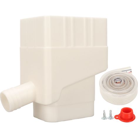 Eosnow Regenwassersammelsystem Standard Downspout Wasser -Diverter -Stecker mit 40 -Zoll -Schlauch für Rasengarten Weiß (1/5)