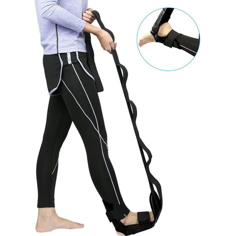 Ceinture D Étirement Pour Yoga - 110 Cm - Polyester Coton - Pour Étirements Des Jambes Et Des Chevilles - 1 Pièce (1/5)