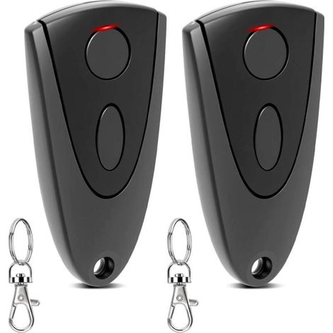 Lot de 2 émetteurs portatifs 433,92 MHz pour portes de garage – Télécommande 2 canaux compatible Novotron 502/504/512/514