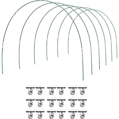 Arceaux de serre, tunnel de culture, arceaux de culture en fibre de verre antirouille pour plates-bandes surélevées -- (1/5)