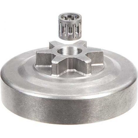Pignon pour tronçonneuse Echo 3/8" LP. 6 dents. Hauteur cloche 13,6 mm (1/4)