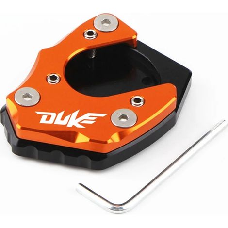 (DUKE Orange) Compatible avec DUKE125, DUKE200, DUKE390 et RC390. Béquille latérale, extension de béquille, plaque de support, puissance maximale. (1/3)