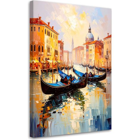 Wandbild für das Wohnzimmer Büro Venedig Stadt Gondeln Italien 40x60 cm (1/5)