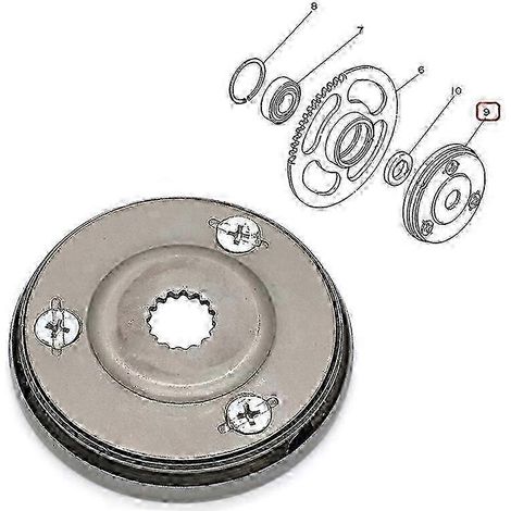 Embrayage de démarreur à roulement unidirectionnel compatible avec les modèles Breeze Grizzly YFM YFA 125 YFM125 YFA125 (2005-2008), Grizzly 125 (2004-2013) et Breeze 125 (1991-2004). (1/5)