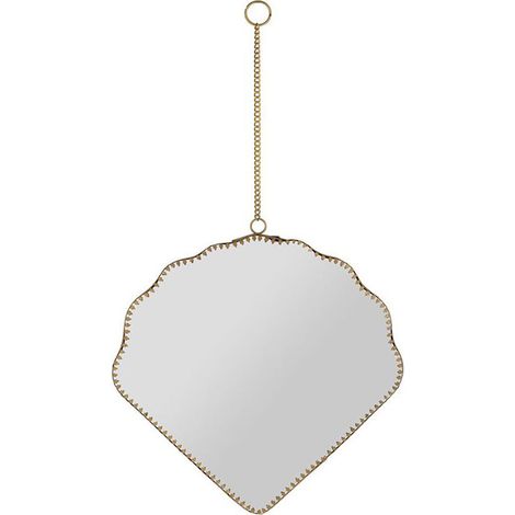 Miroir laiton doré Saint Jacques 23x23cm