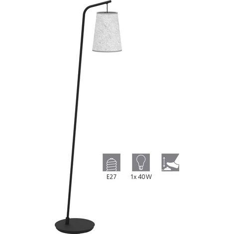 Piantana Vintage Alsager Acciaio Nero 1 Luce E27 (1/3)