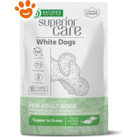 Natures Protection Dog Superior Care White Coat Tonno e Branzino - Bustina 70 Gr -