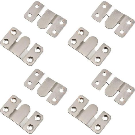 8pcs Anti-Slip Steel Wall Hooks (Stainless steel L) (1/5)