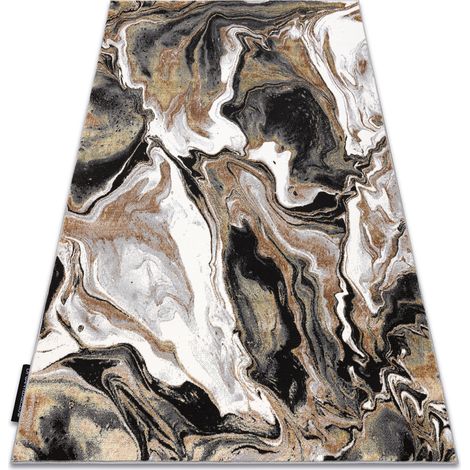 Modern DE LUXE Teppich 622 Abstraktion - Strukturell creme / gold beige 120x170 cm