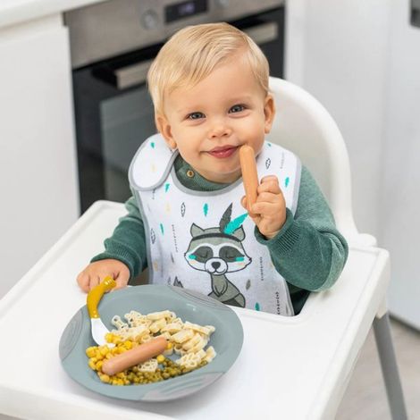 Cuillères Élastiques Pour Bébé - Sans BPA - Adaptées Petites Mains - Apprentissage Autonome - Lot De 2 (1/3)