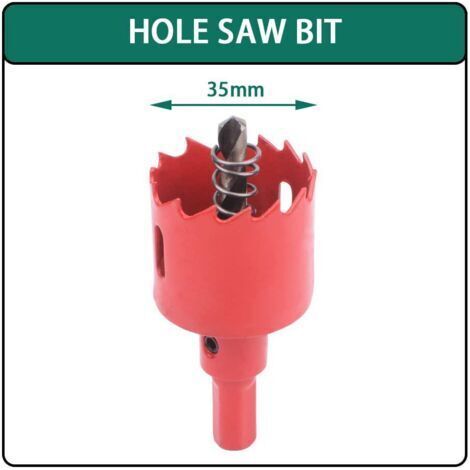 Scie cloche à bois bimétallique Ø 35 mm, foret à centrer pour scie cloche pour percer le plastique, le PVC, le bois, les métaux tendres