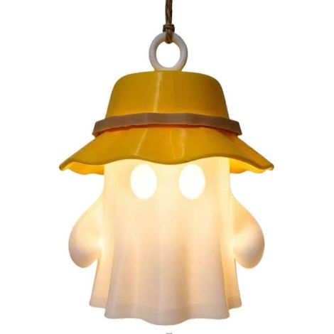 Lampe de nuit fantôme de camping mignonne, abat-jour LED fantôme pour feu de camp, abat-jour fantôme pour lampe de table d'Halloween (lampe non incluse) A (1/5)