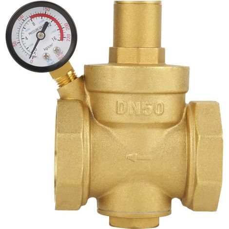 Regolatore di pressione dell'acqua in ottone DN50 con regolatore di pressione del flusso regolabile per proteggere l'impianto idraulico (Dn50) MINKUROW