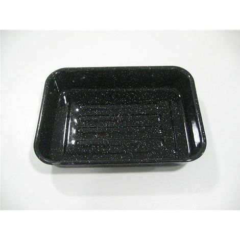 Plato rectangular de esmalte negro de 36 cm - Kitchen Roc - Beka