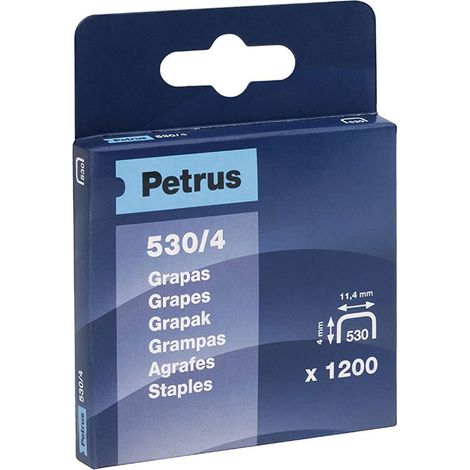 Agrafes Petrus 530/4mm (1200 Pcs) Agrafes De Précision Pour Agrafeuses Type 530 - Petrus (1/3)