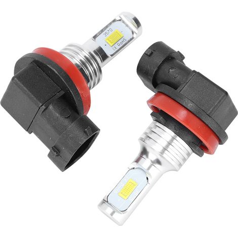 Kit 2 ampoules LED H8 H11 80W 6500K blanc froid coque aluminium avec décodeur 12-24V universel pour feux antibrouillard (1/5)