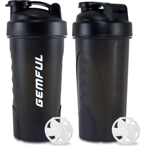 2er-Pack 750ml Protein Shaker BPA-frei für Proteinshakes, Fitness (1/5)