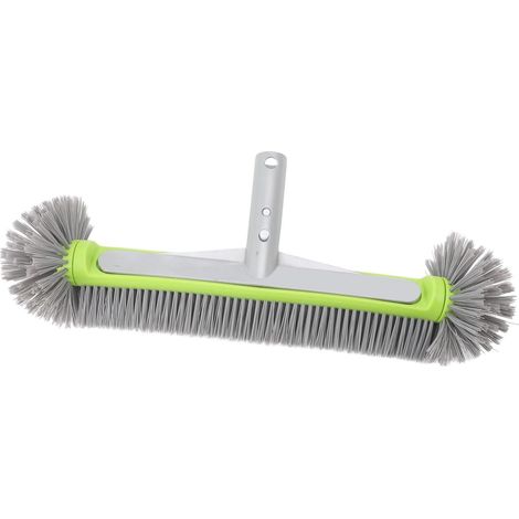 Cabezal de cepillo para piscinas, cepillo de fregar con cepillos de nailon de primera calidad, cabezal trasero de aluminio resistente para limpiar suelos, paredes, bañeras y
