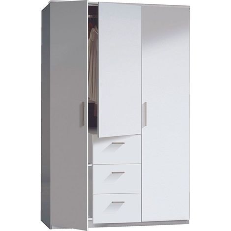 Armario Grande habitación dormitorio blanco brillo 200x120x52 cm (1/5)