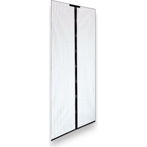 Zanzariera a tenda magnetica 140x250 cm per esterno e interno -  Bianca