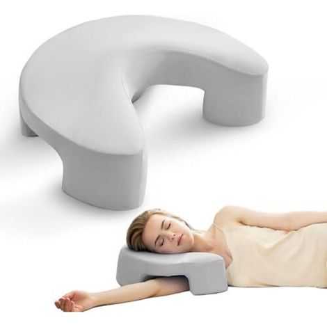 Cuscino ergonomico per chi dorme sul fianco – per un supporto ottimale di collo e spalle – Adatto a chi dorme sul fianco, sulla schiena o a pancia in giù – Fodera lavabile (1/5)