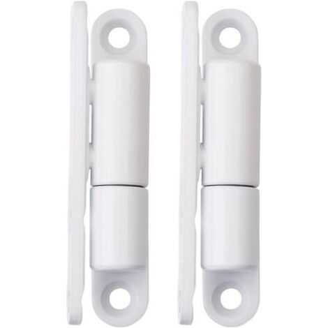 Pair 2 jeux de charnières de fenêtre avec technologie de fonctionnement silencieux sans entretien, mesurant 15 x 83 mm, laquées blanc. (1/5)