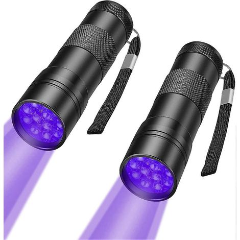 Taschenlampen, tragbare Schwarzlicht-Taschenlampe mit 12 LEDs, Mini-Detektor-Taschenlampe