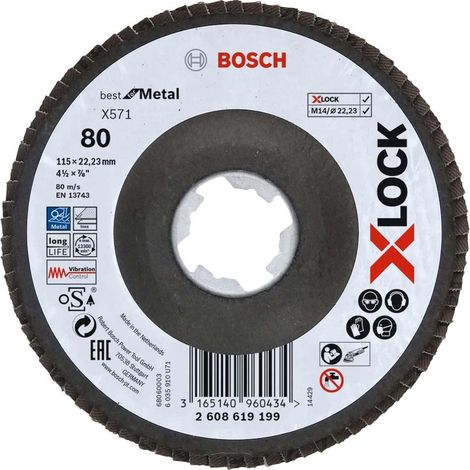 Disco abrasivo Bosch X-LOCK X571 125 mm grano 60
