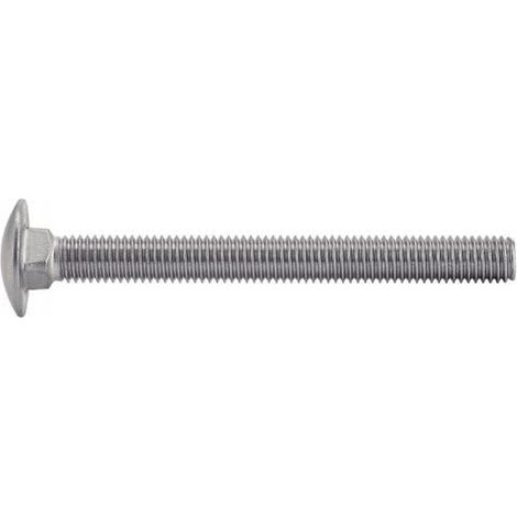 50 Vis à Métaux Tête Ronde Collet Carré 8 x 90 mm - DIN 603 - NFE27-351 - UNI 5731 - Inox A2 - D-Work