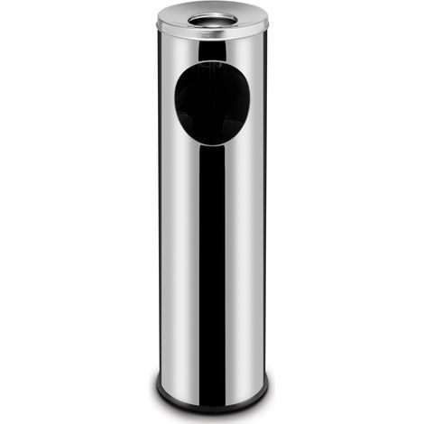 Cenicero de acero integrado con papelera 15L - Hendi 691380