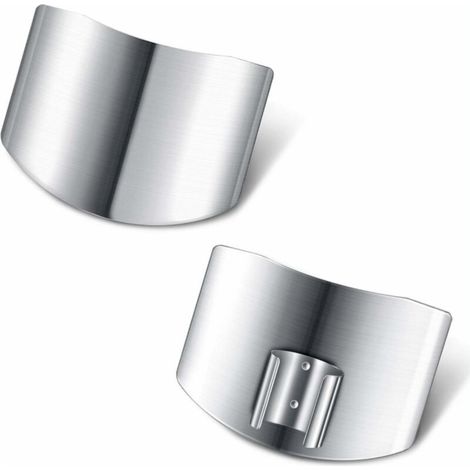 Doigts en Acier Inoxydable Protecteur de Doigt Protecteur de Coupe de Couteau Garde de Couteau pour Cuisine Trancher Découper Hacher (2 Pièces) sunflower (1/2)