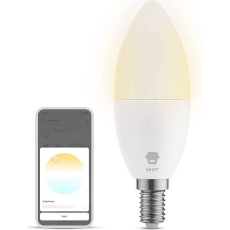 Ampoule Bougie Wifi Intelligente E14 - Smart Bulb Décorative Blanche Connectée pour Économie d'Énergie - Contrôlable depuis Smartphone - Puissance 5W (1/5)