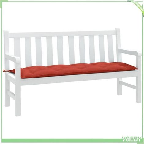 4002559 Coussin de banc de jardin rouge mélangé 150x50x7 cm tissu (1/5)