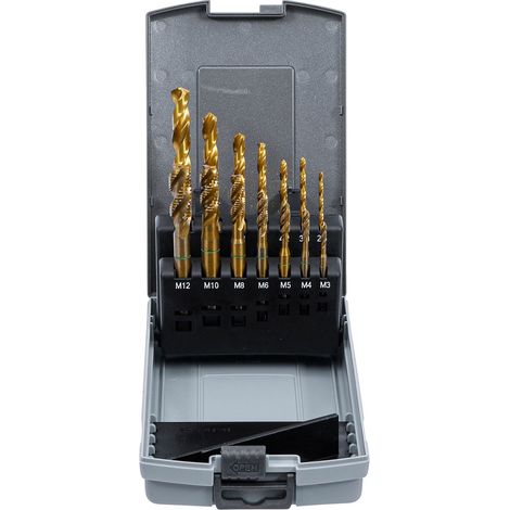 Juego  de brocas  espirales/machos  de roscar  BGS  14  pzas.  -  9296 (1/5)