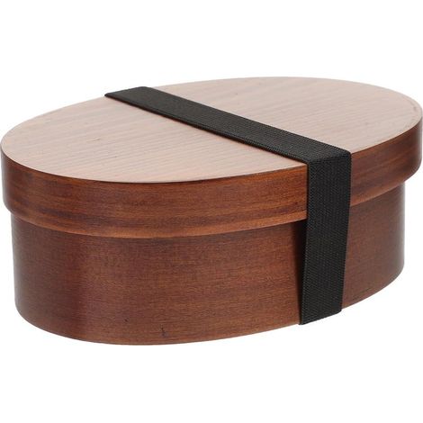 CLISPEEED Boîte à lunch portable un seul compartiment en bois (1/5)