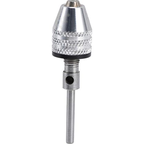 Schnellspann-Bohrfutter-Adapter für Schlagschrauber, 3 Backen, 1/8"-Rundschaft (0,3–3,4 mm), silberfarben