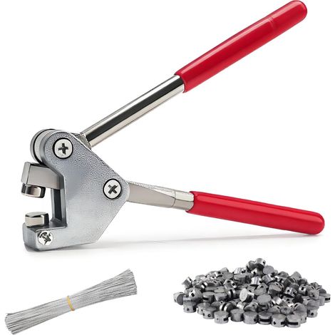 Kit de pinces d'étanchéité, pour compteurs électriques, pince à plomber, kit de pinces d'étanchéité en acier avec 80 fils de plombs (170 mm), 80 plombs (10 mm) pour compteur électrique, horloge à eau (1/5)