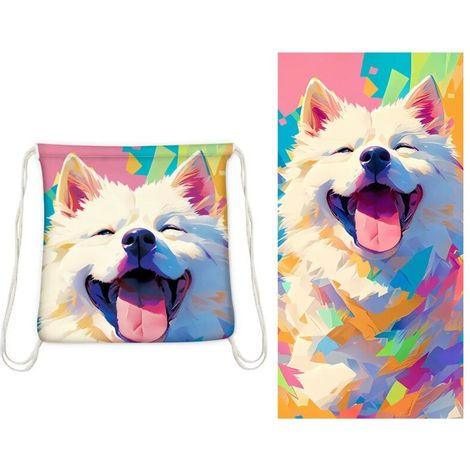 Serviette de piscine à séchage rapide, serviette de plage 2 en 1 Serviette de camping absorbante se replie dans un sac - Sac de rangement, pliable, 80 x 160 cm, convient pour la piscine, la salle de (1/5)